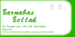 barnabas bellak business card